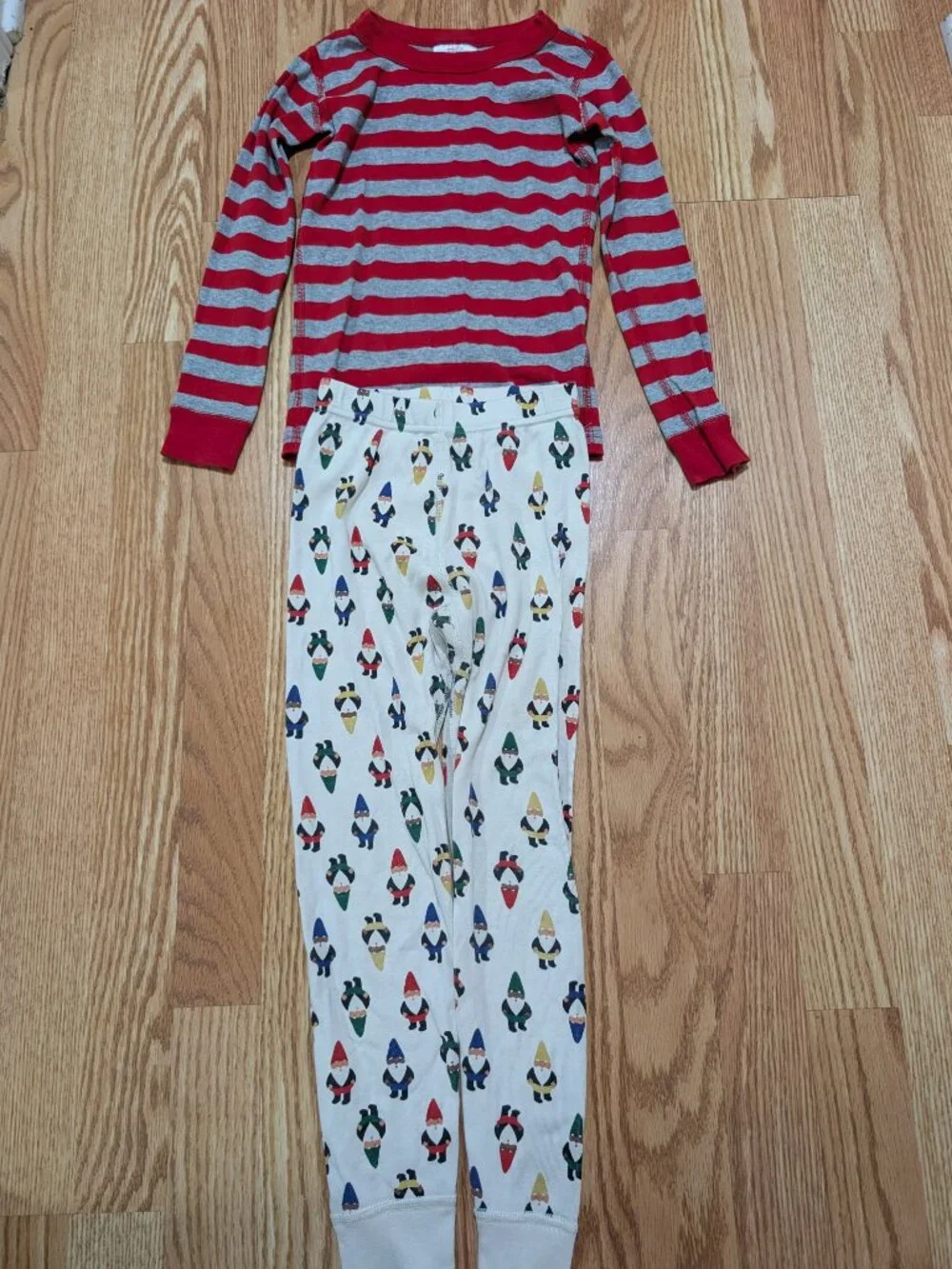Hanna Andersson Long John Pajamas Gnomes Stripes 110 5 Organic Cotton